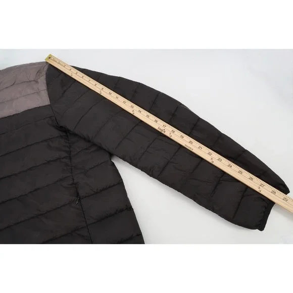 True Religon‎ Jacket Mens XXL Black Light Puffer Quilted Full Zip Size 2XL